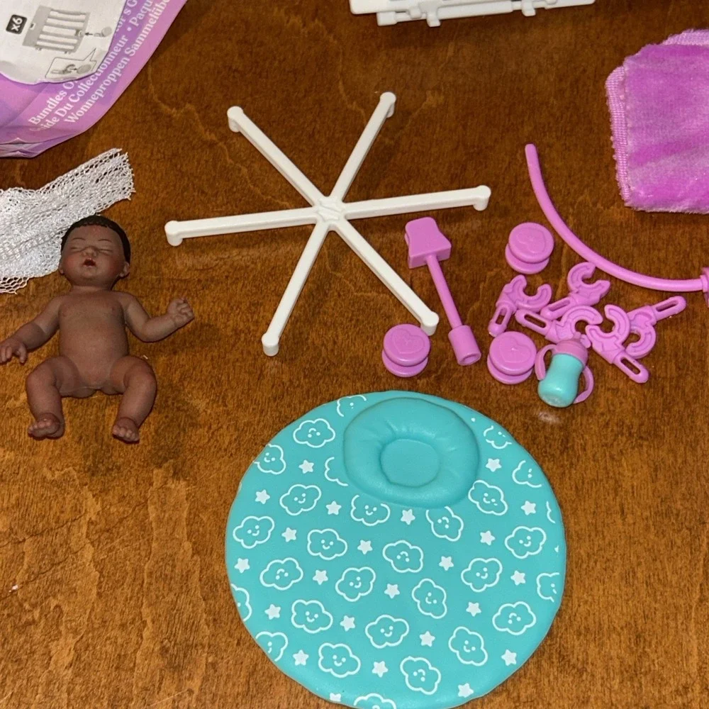 Zuru *MY MINI BABY* Series 2 ~ Purple/Teal Crib Set B2